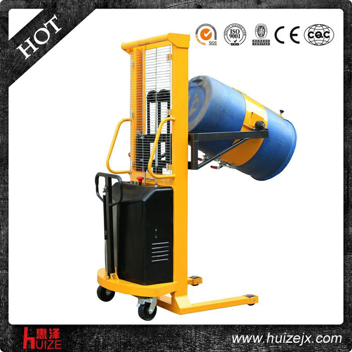 半電動(dòng)多功能油桶車（單門架，夾塑桶）2