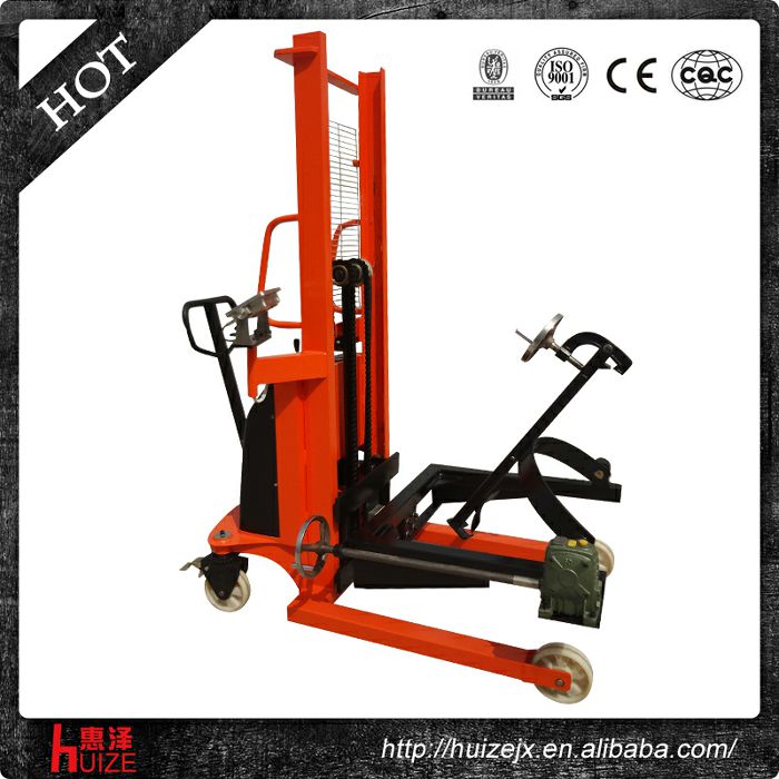 半電動(dòng)稱重油桶車（夾鐵桶，手搖翻轉(zhuǎn)倒料）2